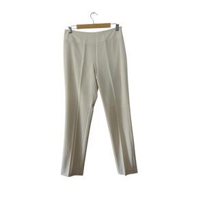Nic + Zoe 6 Dress Pants Ivory Cream Straight Leg Career High Rise Womens